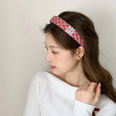 Fashion Classic Plaid Lace Bowknot Head Band for Girls Elegant Trendy Cute Hair Band for Women Ladies Hair Accessories in Stock