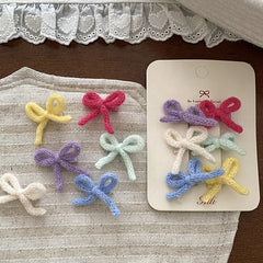 Classic Bowknot Simple Scrunchies for Baby Girls Fashion Cute Sweet Hair Ties for Kids Children Hair Accessories in Stock