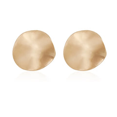 Fashion Simple Mental Minimalistic Art Deco Stud Earrings for Girls Sweet Elegant Dainty Jewelry for Women Ladies Accessories
