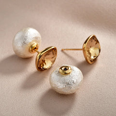 Female Fashion Stud Earrings Korean Style Two-wear Super Fairy Imitation Pearl Earrings Elegant Light Luxury High-end Earrings