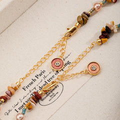 Female Freshwater Pearl 18k Gold-plated Stone Butterfly Necklace Charms Dainty Glamorous Factory Price in Stock Party Jewelry
