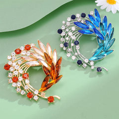 Fashion Glitter Sparking Rhinestone Elegant Brooches for Girls Stylish Glamorous Jewelry Pins for Women Ladies Accessories