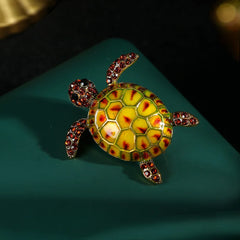 Fashion Trendy Glitter Tortoise Animals Brooches for Girls Sweet Stylish Pins Jewelry for Women Ladies Accessories Wholesale
