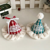 2025 Christmas Hair Clips for Baby Girls Plaid Bowknot Fluffy Alligators for Kids Children Hair Accessories Chinese Supplier