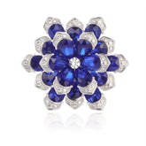 Fashion Glitter New Design Rhinestone Brooches for Girls Sparkle Flowers Floral Pins Jewelry for Women Ladies Accessories Chic