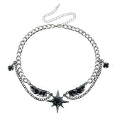 Fashion Star Demon Angel Link Necklaces for Girls Trendy Stylish Gothic Jewellry for Women Ladies Accessories Wholesale Supplier