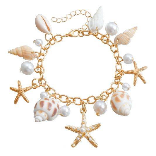 Fashion Trendy Sea Star Boho Stylish Bracelets for Girls Sweet Elegant Bold Dainty Jewellry for Women Ladies Accessories Chic