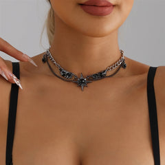 Fashion Star Demon Angel Link Necklaces for Girls Trendy Stylish Gothic Jewellry for Women Ladies Accessories Wholesale Supplier