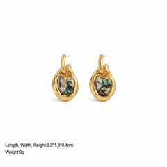 Fashion Turquoise Abalone Shell Jewelry Sets for Girls Classic Dainty Earrings Necklaces for Women Ladies Wholesale Bulk