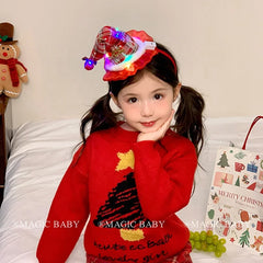2025 Christmas Tree Santa Claws Hat Hair Band for Baby Girls Fashion Sweet Head Band for Kids Children Hair Accessories in Stock