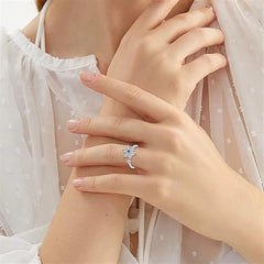 Snowflake Rotating Adjustive Rings Women's Light Luxury High-end Finger Ring for Christmas Party Wedding Accessories Wholesale