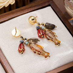 Fashion Czech Beads Natural Stone Beads S925 Silver Boho Drop Earrings for Girls Jewelry for Women Lady Wholesale China Factory