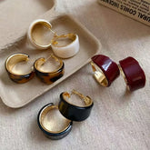 Fashion Trendy Simple Minimalistic Hoop Earrings for Girls Art Deco Charms Designers Jewelry for Women Ladies Accessories Chic