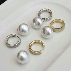 Women Flower Imitation Pearl Decorative Medium Drop Earring Fashion Elegant Charms Wholesale Jewelry Accessories for Causal Use