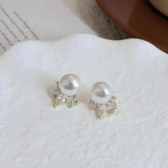 Women Imitation Pearl Simple Stud Earring Fashion Elegant Graceful Wholesale Jewelry Accessories for Female Daily Causal Office