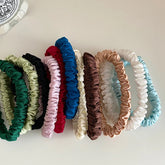 Classic Simple 100% Silk Scrunchies for Girls High Elastic Fashion Hair Ties Sweet Style Hair Accessories for Women and Ladies