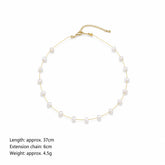 Fashion Freshwater Pearl Elegant Shell Necklaces for Girls Copper 18K Gold Jewelry for Women Ladies Wholesale Bulk Manufacturer