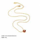 Fashion Heart Shaped Simple Copper 18K Gold Plated Necklaces for Girls Trendy Jewelry for Women Ladies Wholesale China Supplier