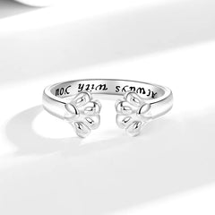 European and American Fashion Paw Open Ring Tail Cute Customizable Special Rings for Men Women Adjustable Accessories Wholesale