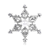 Fashion Glitter Snow Flake Sparkle Brooches for Girls Elegant Trendy Stylish Pins Jewelry for Women Ladies Accessories Wholesale