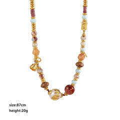 Fashion Natural Stone Freshwater Pearl Necklaces for Girls Beads Jewelry for Women Ladies Wholesale China Manufacturer Bulk