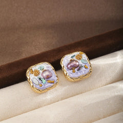 Fashion Freshwater Pearl Abalone Shell Stud Earrings for Girls Vintage Jewelry for Women Ladies Wholesale China Manufacturer