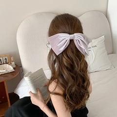 Famale Velvet Bowknot Hair Clips Purple Fashion Elegant Large Barrette for Daily Party Wholesale Women's Clips Hair Accessories