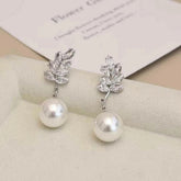 Ladies Hot Sale Imitation Pearl Rhinestone Decorative Drop Earring Fashion Elegant Dainty Charms Bulk Causal Jewelry Accessories