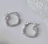 Fashion Simple Kitty Cat Cute Animals Hoop Earrings for Girls Sweet Elegant Jewelry for Women Lady Accessories Chinese Supplier