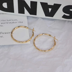 Simple Elegant Minimalistic Classic Hoop Earrings for Girls Vintage Sweet Jewelry for Women Ladies Accessories Chinese Supplier