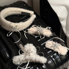 Fashion Sweet Bowknot Snow Flake Snap Clips for Girls Elegant Ribbon Luxury Hair Clips for Women Ladies Accessories Wholesale