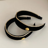Female Solid Color Wide Hairbands Elegant Vintage Simple Customized Wholesale in Stock Headbands Accessories for Women Office