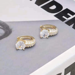 Ladies Rhinestone Crystal Circle Hoop Earring Fashion Glitter Sparking Glamorous Affordable Wholesale Daily Jewelry Accessories