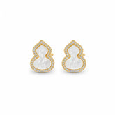 Fashion Copper 18K Gold Plated Gourd Earrings for Girls Abalone Shell Jewelry for Women Ladies Wholesale China Factory Bulk