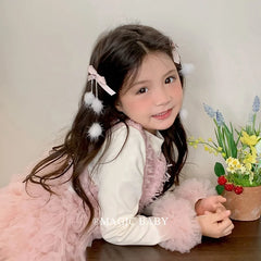 Fashion Sweet Bowknot Heart Shaped Hair Clips for Baby Girls Cute Kawaii Princess Alligators for Kids Children Hair Accessories