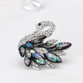 Fashion Glitter Rhinestone Sparking Swan Brooches for Girls Sweet Animals Elegant Pins Jewelry for Women Ladies Accessories