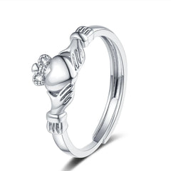 Magic Crown Women's Heart-shaped Crown Rings Niche Design Light Luxury European American Style Hot Sale Fashion Accessories Bulk