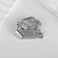 Fashion Book Glitter Sparkle Trendy Brooches for Girls Sweet Elegant Dainty Jewelry for Women Ladies Accessory Chinese Supplier