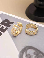 Fashion Simple Minimalistic Classic Trendy Hoop Earrings for Girls Elegant Art Deco Jewelry for Women Ladies Accessories Chic