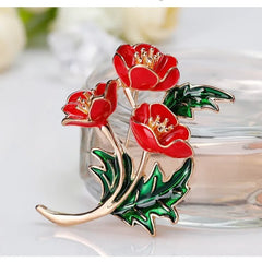 Fashion Classic Vintage Retro Flowers Floral Brooches for Girls Trendy Stylish Pins Jewelry for Women Ladies Accessories Sweet