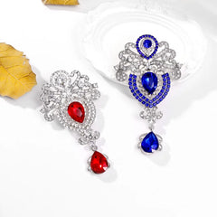 Fashion Luxury Glitter Sparkle Rhinestone Crystal Brooches for Girls Vintage Retro Classic Jewelry for Women Ladies Accessories
