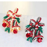 Fashion Christmas Sweet Glitter Cute Brooches for Girls Trendy Stylish Sparkle Luxury Santa Pins Jewelry for Women Accessories