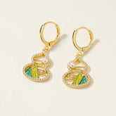Luxury Glitter Charms Glamorous Drop Earrings for Girls Elegant Dainty Jewelry for Women Ladies Accessories Chinese Supplier