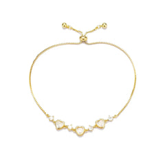 Women Yellow Simple Chain Bracelets Fashion Glitter Sparking Customized Bulk Order Jewelry Accessories for Girls Ladies Office
