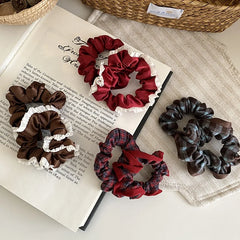 Sweet Fashion Trendy High Elastic Scrunchies for Girls Cute Lustrous Hair Ties for Women Ladies Hair Accessories in Stock