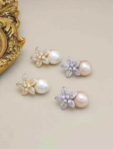 Sweet Elegant Simple Flower Stud Earrings for Girls Cute Luxurious Jewellry for Women Ladies Accessories Chinese Supplier Chic