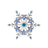 Fashion Snow Flake Sweet Elegent Princess Style Brooches for Girls Cute Glamorous Pins Jewelry for Women Ladies Accessories