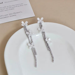 Fashion Graceful Tassel Butterfly Refined Drop Earrings for Girls Sweet Elegant Jewelry for Women Ladies Accessories Wholesale