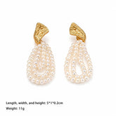 Fashion Freshwater Pearl S925 Silver Copper Drop Earrings for Girls Elegant Jewelry for Women Ladies Wholesale China Factory
