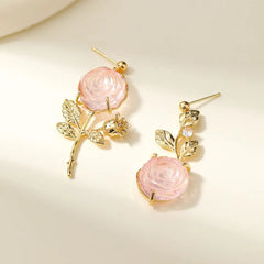Luxury Flowers Floral Elegant Sweet Drop Earrings for Girls Graceful Jewelry for Women Ladies Accessories Bijuterias Wholesale